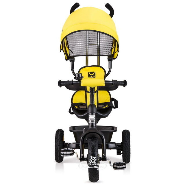 Трехколесный велосипед-коляска Small Rider Voyager с ручкой и козырьком, желтый Small Rider