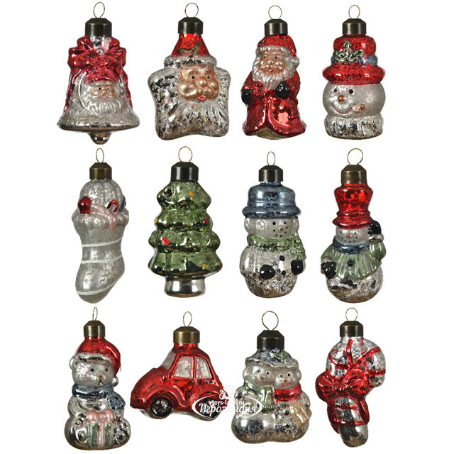 Набор стеклянных елочных игрушек Vintage Christmas: Classic 6-9 см, 24 шт Kaemingk