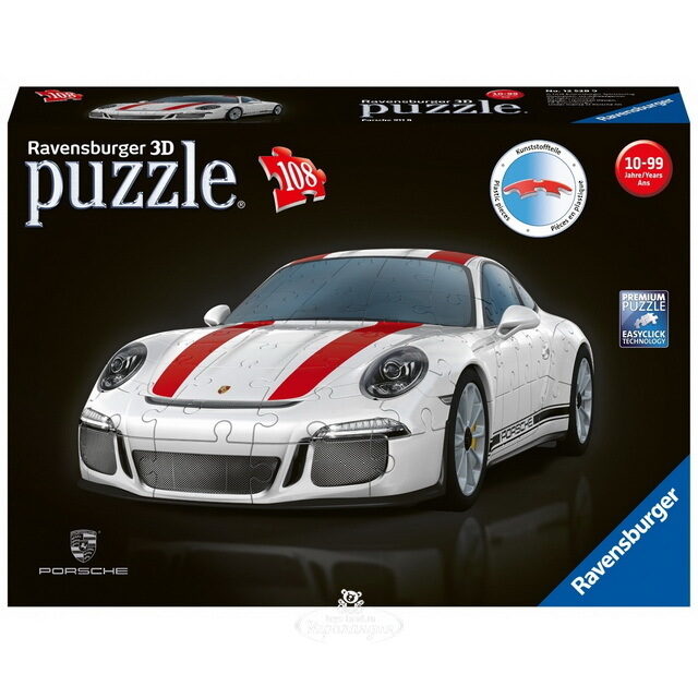 3D Пазл Машина Porsche 911R, 108 элементов Ravensburger