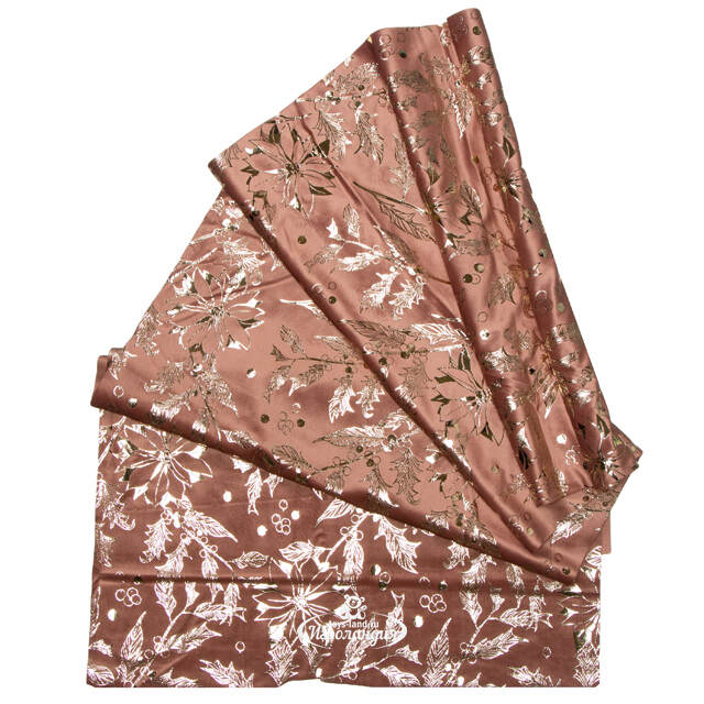 Новогодняя дорожка Rosantico - Остролист 270*48 см Due Esse Christmas