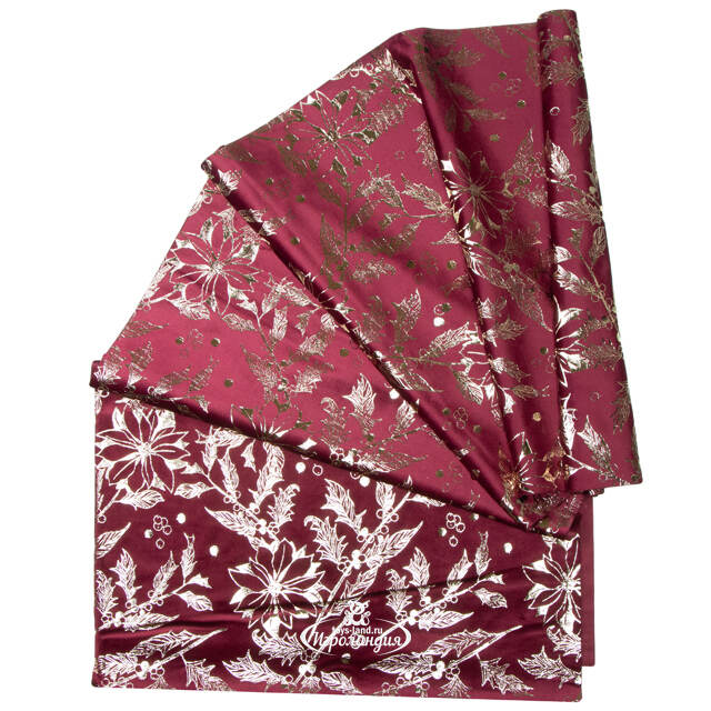 Новогодняя дорожка Granada - Остролист 270*48 см Due Esse Christmas