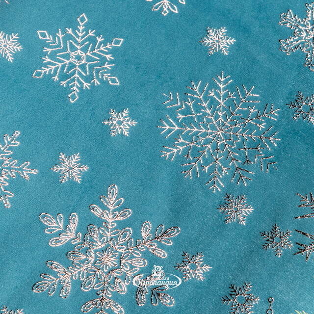 Новогодняя дорожка Via Celeste - Снежинки 270*28 см Due Esse Christmas (Ду Эссе Кристмас)