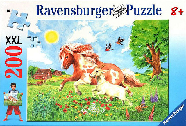 Пазл Жеребенок и козлик, 200 элементов Ravensburger