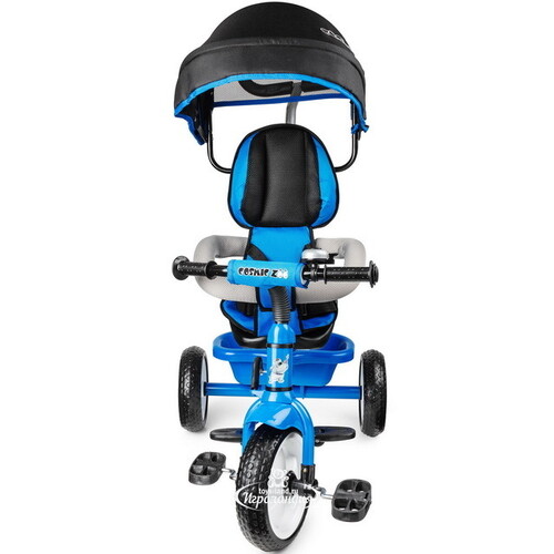 Трехколесный велосипед "Cosmic Zoo Trike" с ручкой и тентом, синий Small Rider