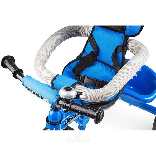 Трехколесный велосипед "Cosmic Zoo Trike" с ручкой и тентом, синий Small Rider