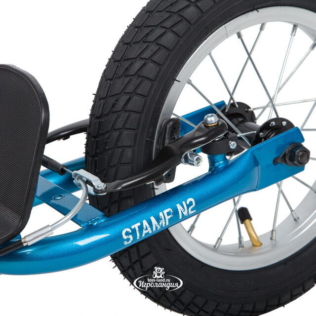 Самокат внедорожный Novatrack STAMP N2, синий, 12" Novatrack (Новатрэк)