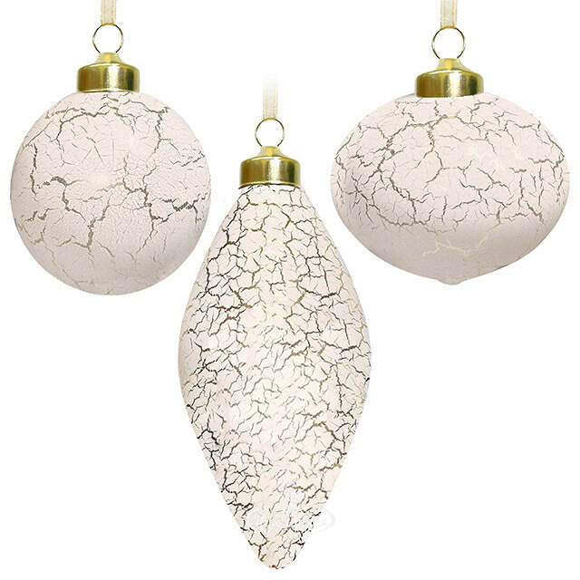 Набор стеклянных игрушек Ceres Framme 8-12 см, 9 шт Christmas Deluxe