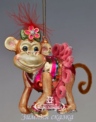 Обезьяна с бантиком, 10см