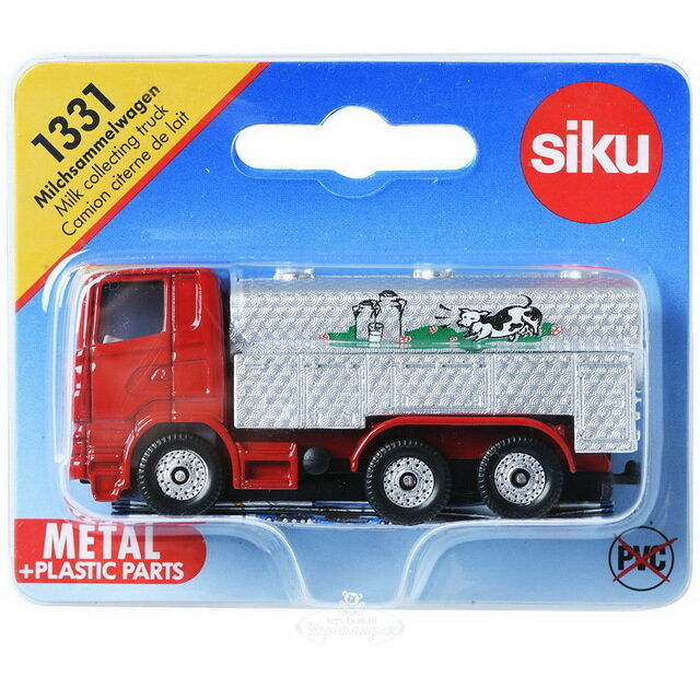 Модель грузовика молоковоза 1:87, 8 см SIKU