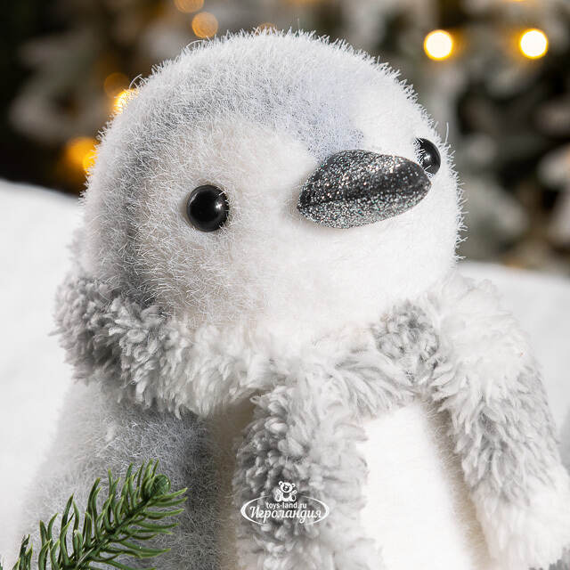 Декоративная фигурка Пингвины Тейси и Тим на льдине - Warm heart 26 см Christmas Deluxe