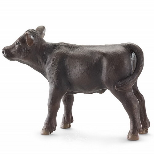Фигурка Телёнок коровы Чёрный Ангус 8 см Schleich