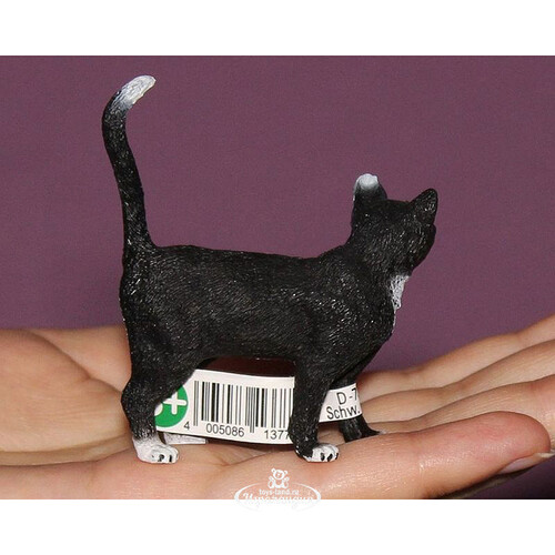 Фигурка Кошка черная, стоящая 6 см Schleich