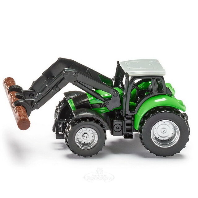 Трактор Deutz с захватом для брёвен 1:87, 10 см SIKU (Сику)