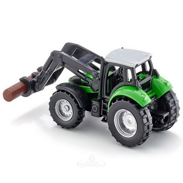 Трактор Deutz с захватом для брёвен 1:87, 10 см SIKU (Сику)