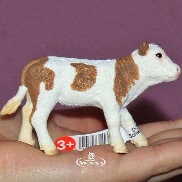 Фигурка Теленок Симментальской коровы 8 см Schleich