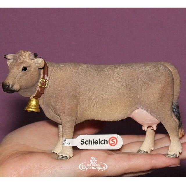 Фигурка Бурая швицкая корова 14 см Schleich