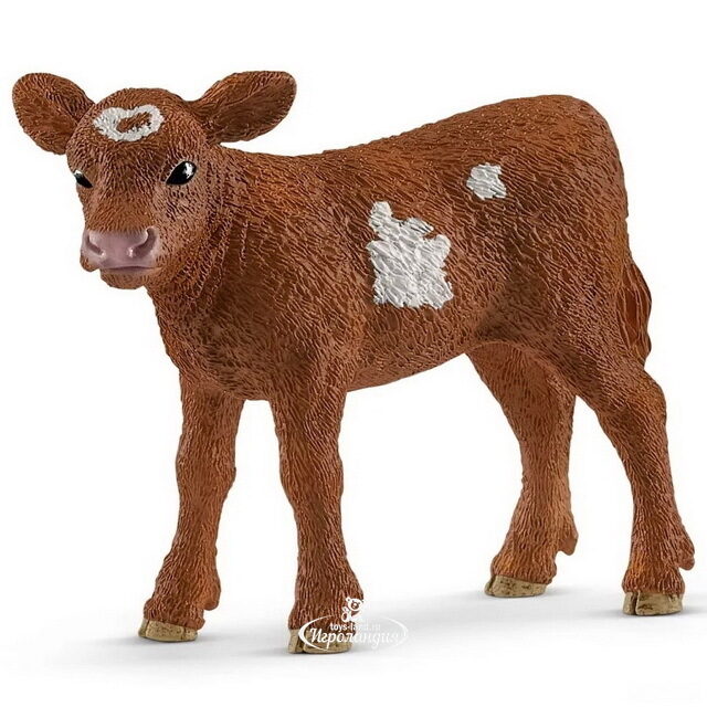 Фигурка Теленок Техасской коровы Лонгхорн 7 см Schleich