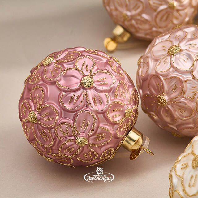 Набор стеклянных шаров Rosolina - Flower Meadow 8 см, 9 шт Christmas Deluxe