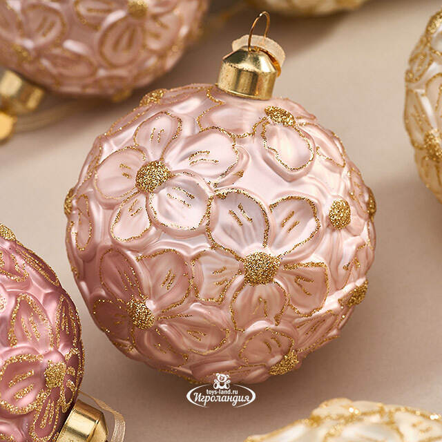 Набор стеклянных шаров Rosolina - Flower Meadow 8 см, 9 шт Christmas Deluxe