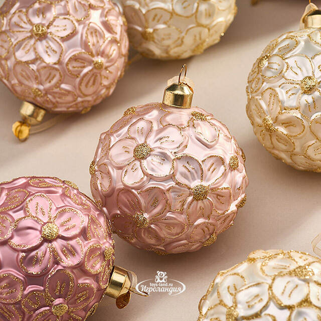 Набор стеклянных шаров Rosolina - Flower Meadow 8 см, 9 шт Christmas Deluxe