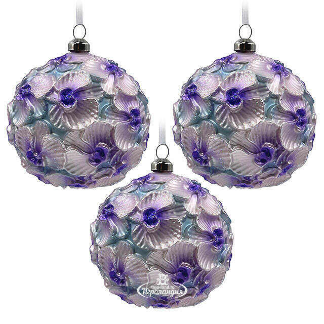 Набор стеклянных шаров Fermo - Пленительная Орхидея 10 см розовый, 6 шт Christmas Deluxe