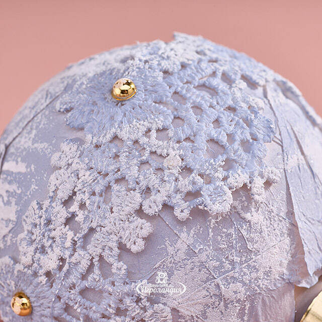 Набор стеклянных елочных игрушек Nerina - Blue Lace 8 см, 9 шт Christmas Deluxe