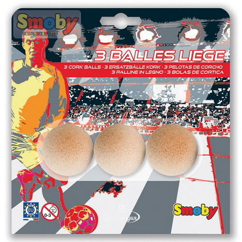 Мячи для настольного футбола, 3 шт, 35 мм, пробка Smoby