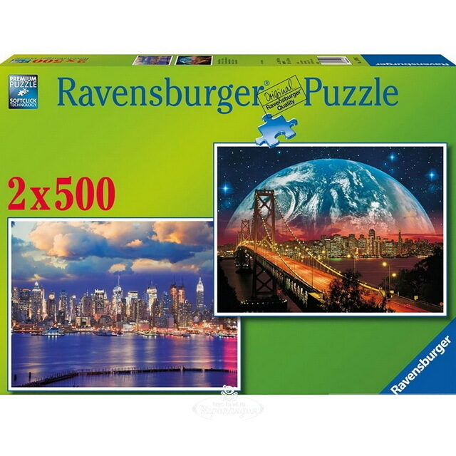 Набор пазлов Огни города, 2*500 элементов Ravensburger