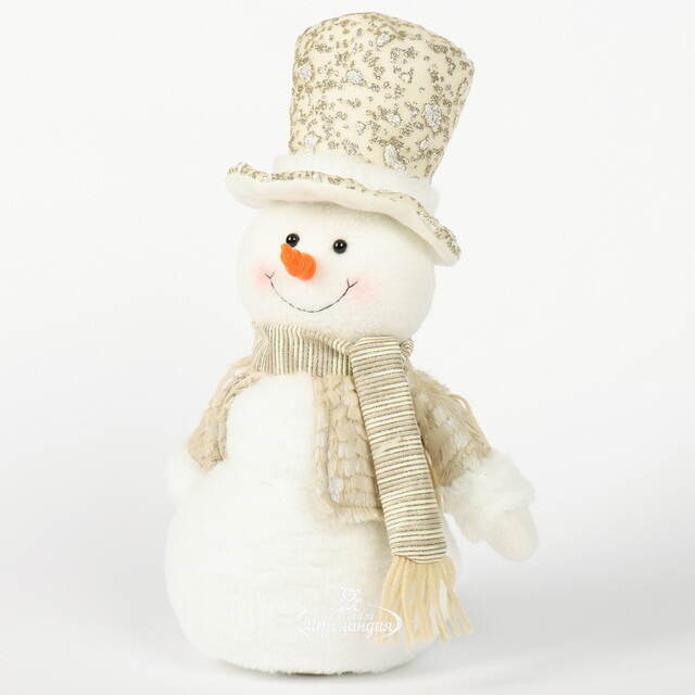 Новогодняя фигура Снеговик Сэр Сноуден в цилиндре 31*16 см Christmas Deluxe