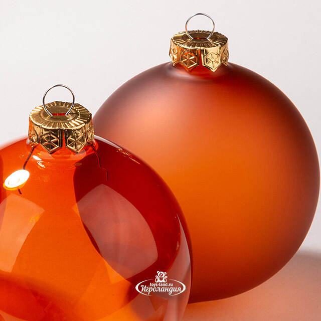 Елочные шары Bubble 10 см warm cider, 3 шт, стекло Kaemingk