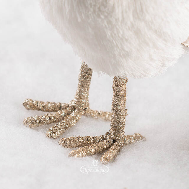 Декоративная фигурка Синичка Мия в короне - Warm heart 19*14 см Christmas Deluxe