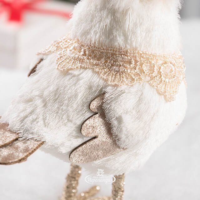 Декоративная фигурка Синичка Мия в короне - Warm heart 19*14 см Christmas Deluxe