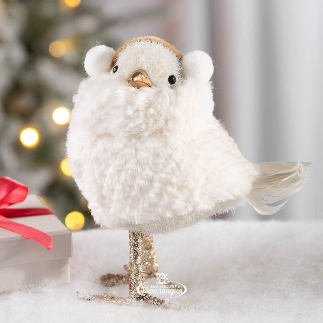 Декоративная фигурка Синичка Лея в наушниках - Warm heart 16*14 см Christmas Deluxe