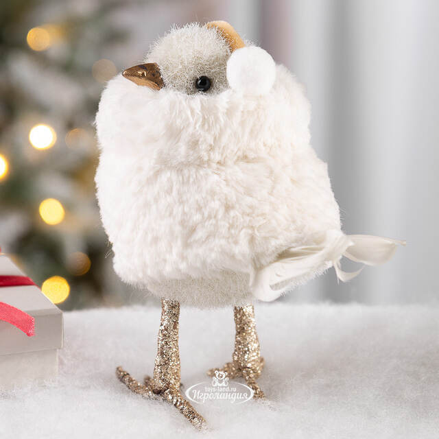 Декоративная фигурка Синичка Лея в наушниках - Warm heart 16*14 см Christmas Deluxe
