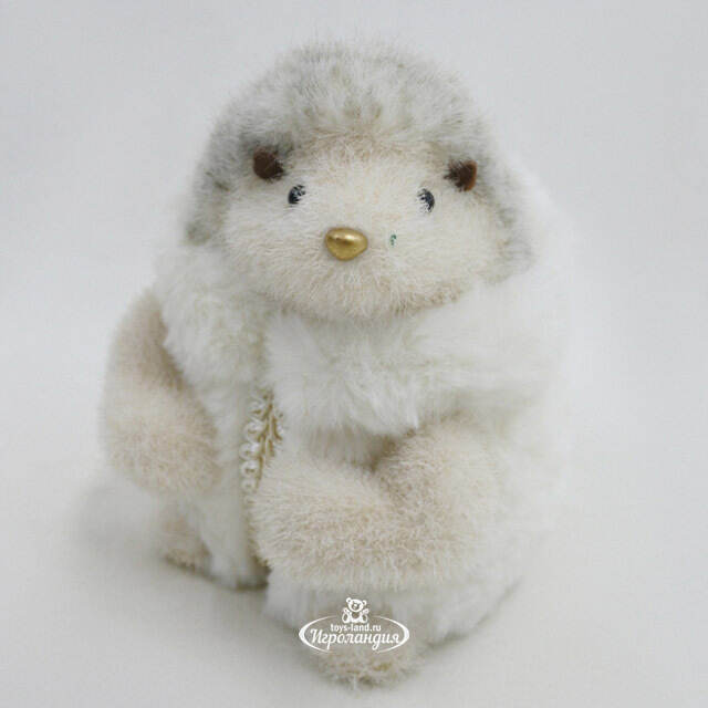 Декоративная фигурка Ежик Рон в шубке - Warm heart 16*14 см Christmas Deluxe