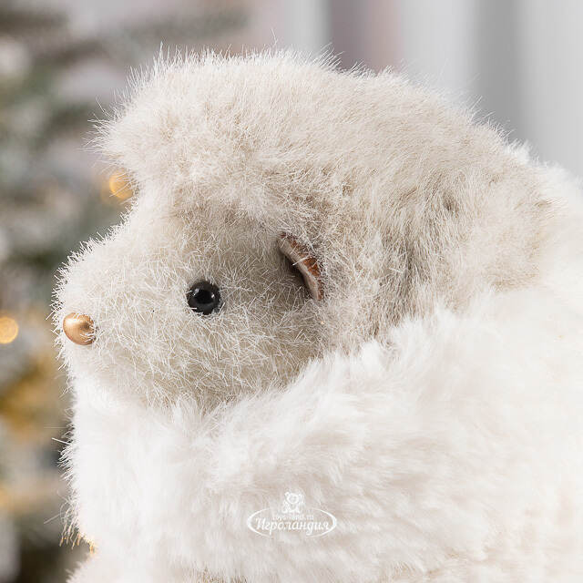 Декоративная фигурка Ежик Рон в шубке - Warm heart 16*14 см Christmas Deluxe