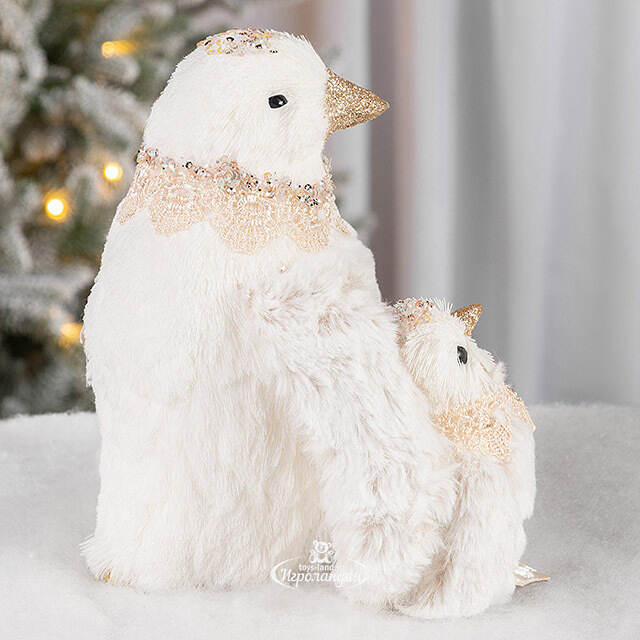 Декоративная фигура Семья Пингвинов Тиарен - Warm heart 20*19 см Christmas Deluxe