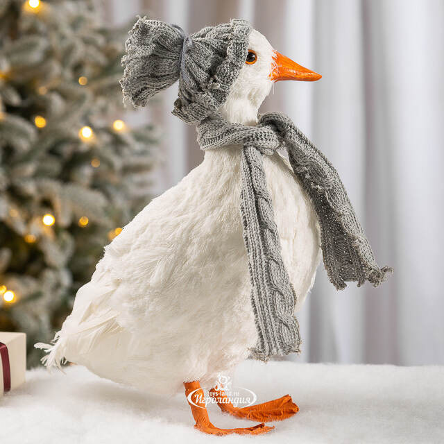 Декоративная фигура Гусь Тувин - Warm heart 36*30 см Christmas Deluxe