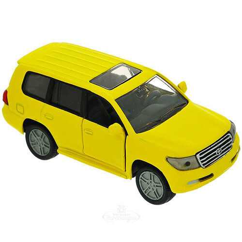 Машинка Toyota Land Cruiser желтая, 9 см, металл SIKU