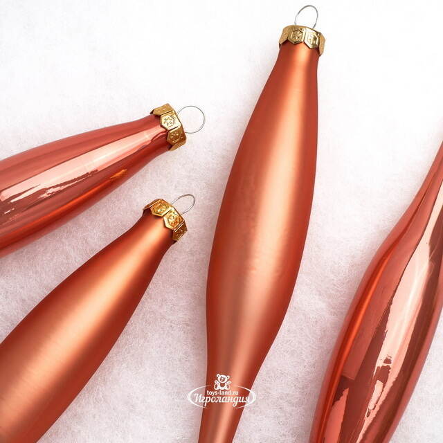 Набор елочных игрушек Сосульки 15 см пряная тыква, 6 шт Kaemingk (Кейминг)