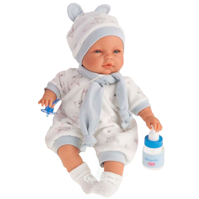 Кукла - младенец София в голубом 37 см плачущая Antonio Juan Munecas