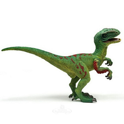 Фигурка Динозавр Велоцираптор 16 см с подвижной нижней челюстью и передними лапами Schleich