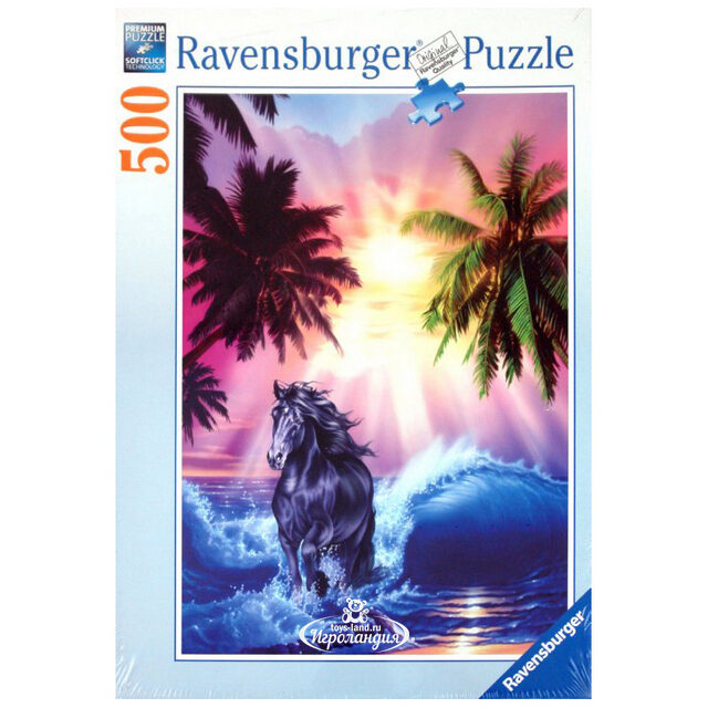 Пазл Вороной конь на закате, 500 элементов Ravensburger