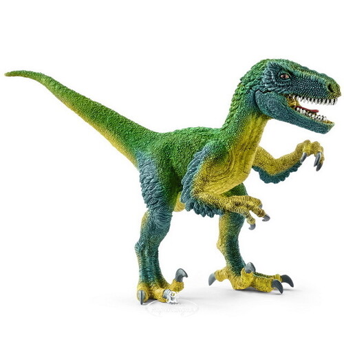 Фигурка Динозавр Велоцираптор 18 см с подвижной нижней челюстью Schleich