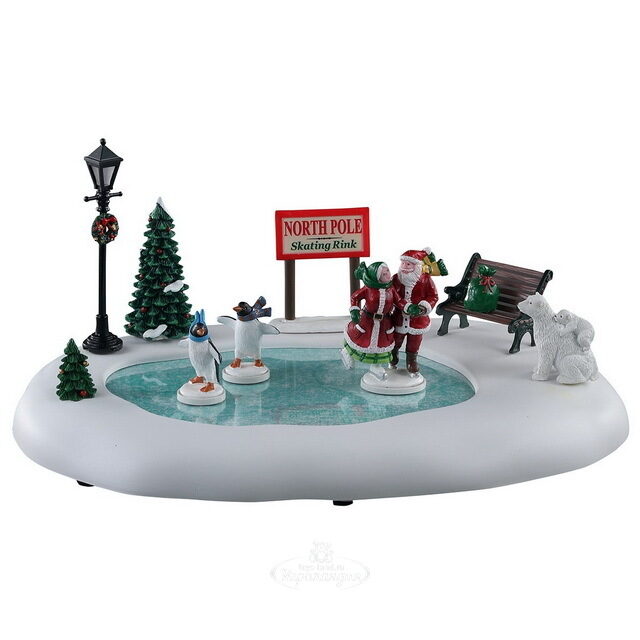 Композиция Каток North Pole 9*29 см, движение, батарейки Lemax