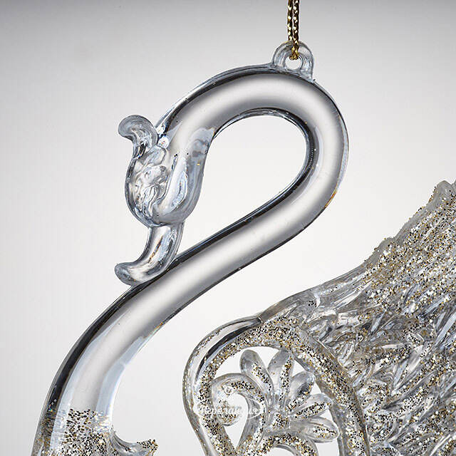 Елочная игрушка Царевна-Лебедь, 12 см, шампань, подвеска Forest Market