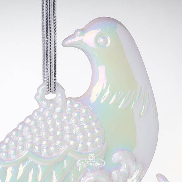 Елочная игрушка Голубка 10 см белая, подвеска Forest Market