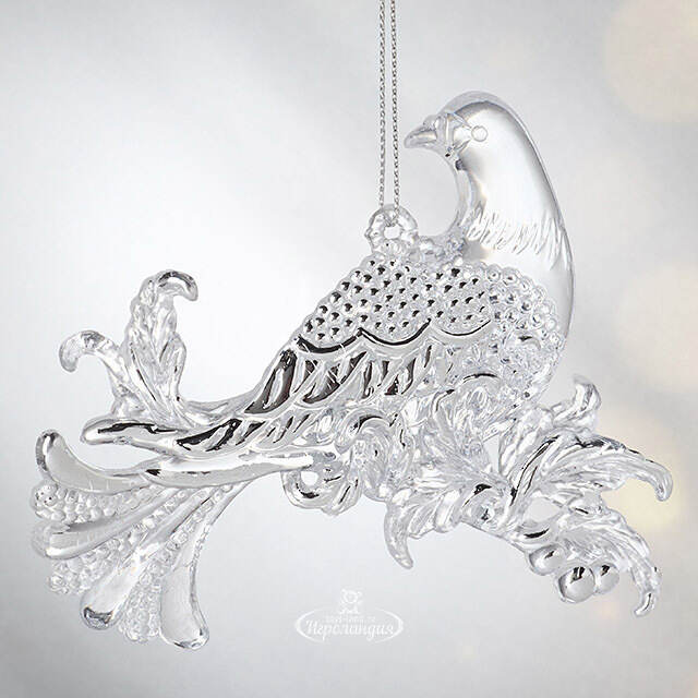 Елочная игрушка Птичка Голубка 10 см, подвеска Forest Market