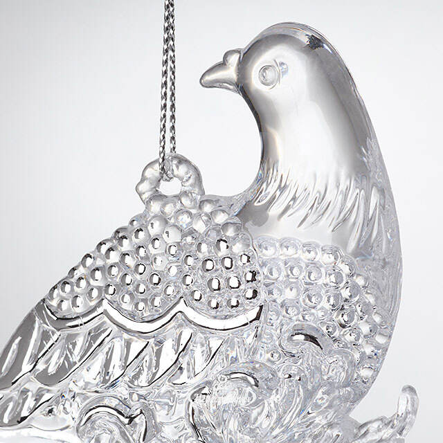 Елочная игрушка Птичка Голубка 10 см, подвеска Forest Market