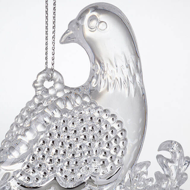 Елочная игрушка Птичка Голубка 10 см, подвеска Forest Market